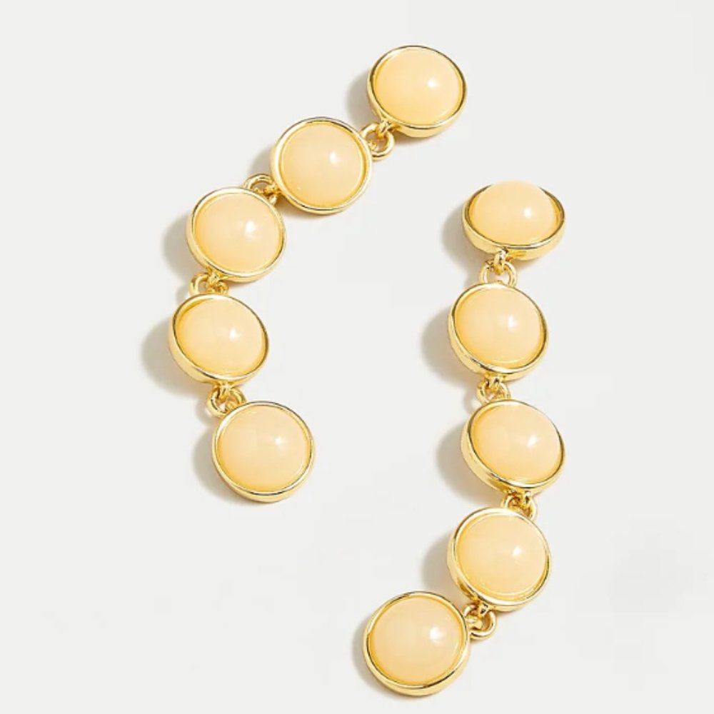 Gumdrop Stone Linear Earrings
